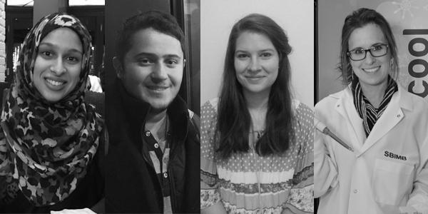 Wits SCOP Genetics app developers L_R Mahtaab Hayat, Jorge Da Rocha, Heather Seymour, Natalie Smyth